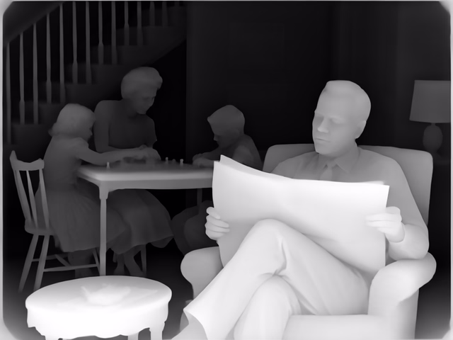 Iris depth map of 1950s sitcom