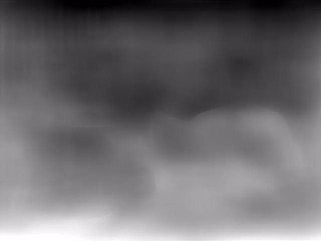 MiDaS 3.1 DPT BEiT-Base 384 depth map of 1950s sitcom