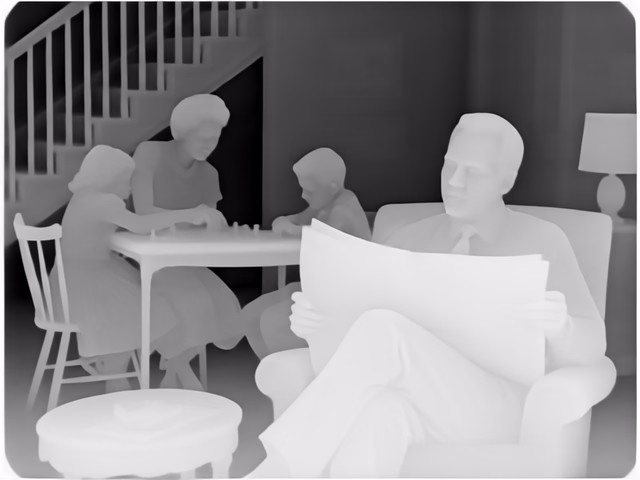 Stable Diffusion E2E-FT Depth depth map of 1950s sitcom
