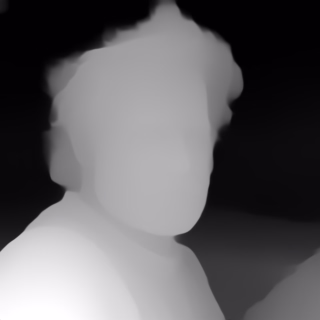 Depth Anything V1 Base depth map of Fisherman portrait