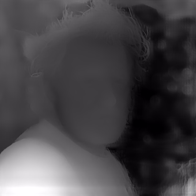Depth Anything V2 Metric Indoor Small depth map of Fisherman portrait