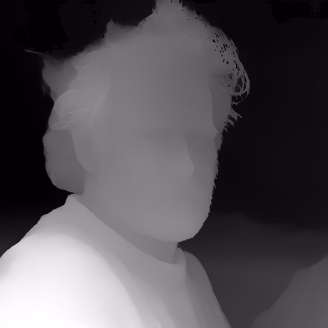 Depth Anything 3 Metric Large depth map of Fisherman portrait