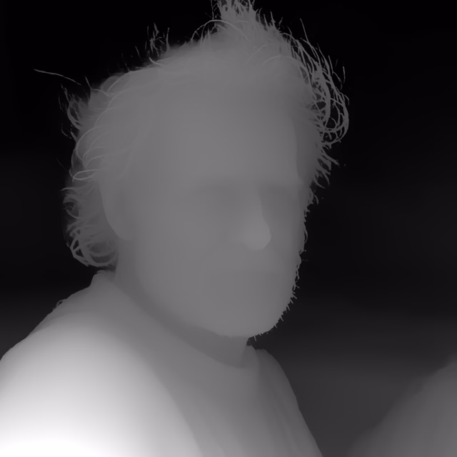 Distill Any Depth Base depth map of Fisherman portrait
