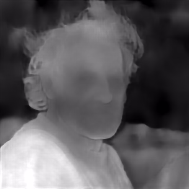 DPT DINOv2-Giant NYU depth map of Fisherman portrait