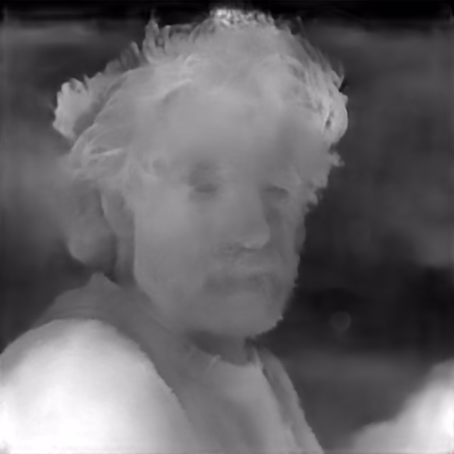 GLPN KITTI depth map of Fisherman portrait