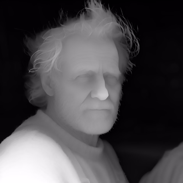 Iris depth map of Fisherman portrait