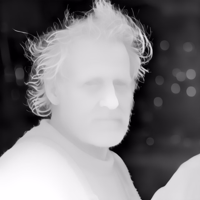 Lotus-G v1.0 depth map of Fisherman portrait