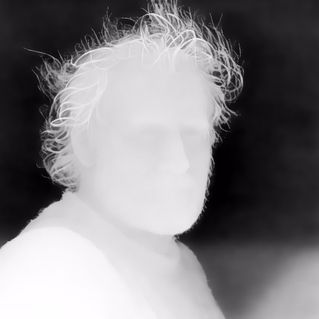 Marigold Depth LCM v1.0 depth map of Fisherman portrait