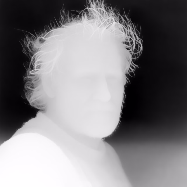 Marigold Depth v1.1 depth map of Fisherman portrait