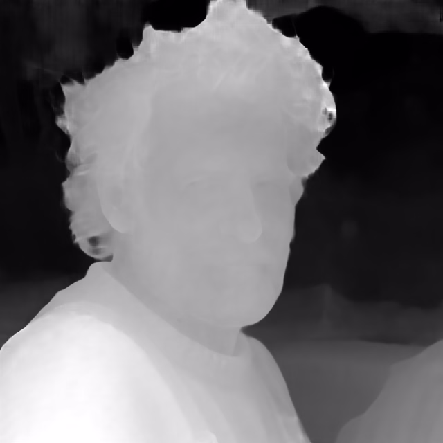 Metric3D v2 ViT-giant2 depth map of Fisherman portrait