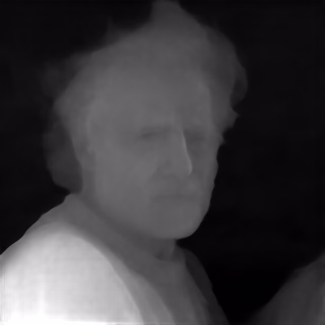 Metric3D v2 ViT-Small depth map of Fisherman portrait