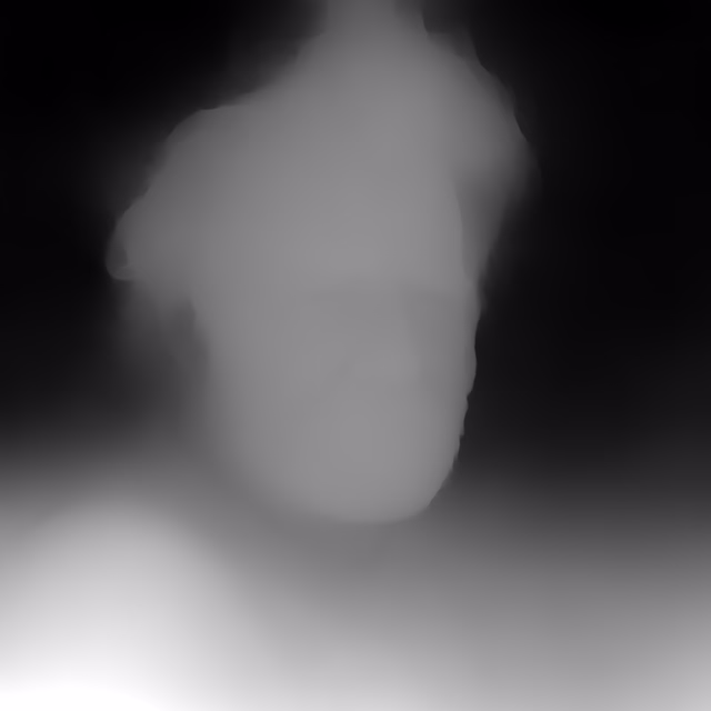 MiDaS 3.1 DPT BEiT-Large 512 depth map of Fisherman portrait
