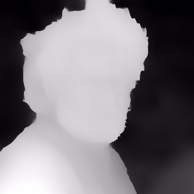 MiDaS 3.0 DPT-Large 384 depth map of Fisherman portrait