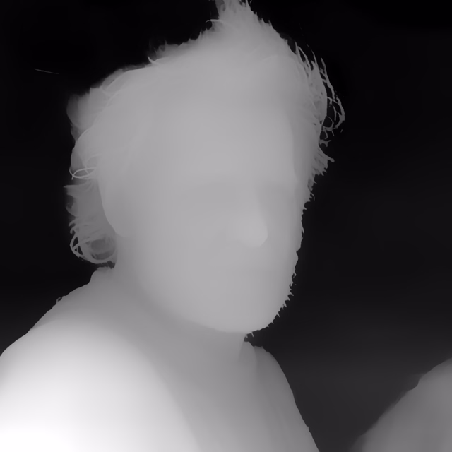 Video Depth Anything Small depth map of Fisherman portrait