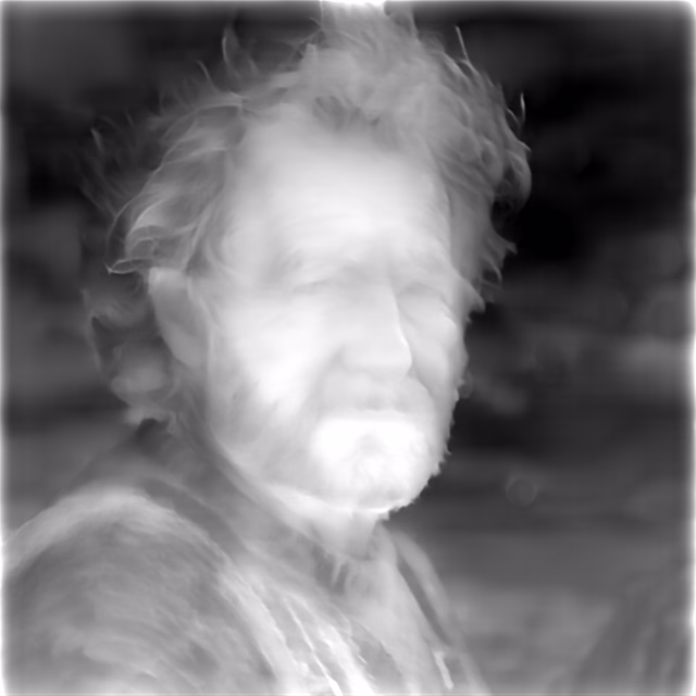 ZoeDepth NYU depth map of Fisherman portrait