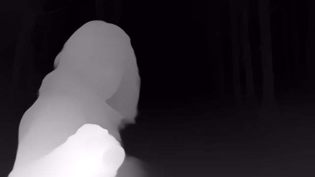 Depth Anything V1 Base depth map of Horror forest