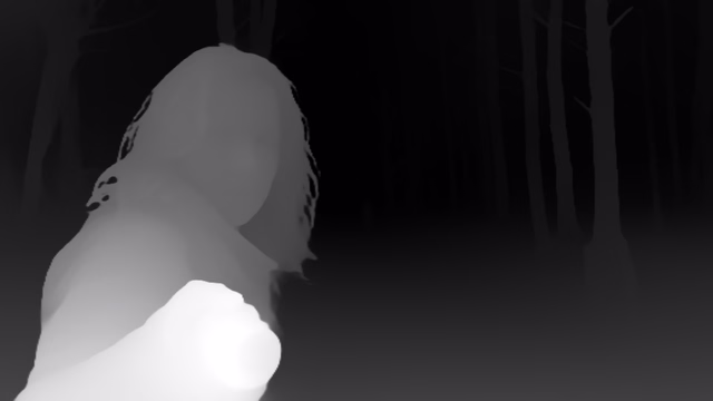 Depth Anything V2 Base depth map of Horror forest