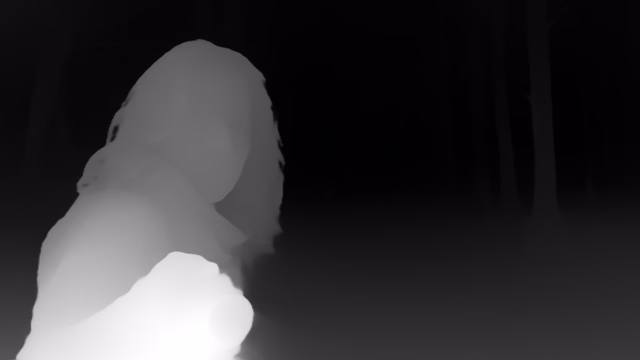 Depth Anything V2 Small depth map of Horror forest