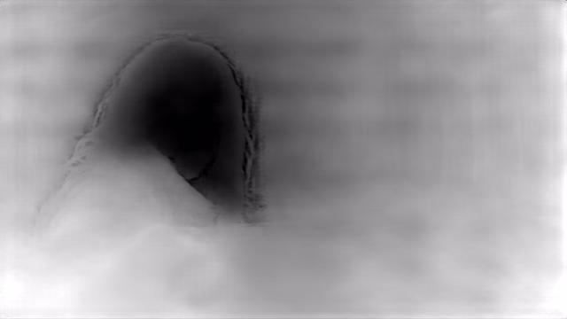 Depth Anything V2 Metric Outdoor Small depth map of Horror forest