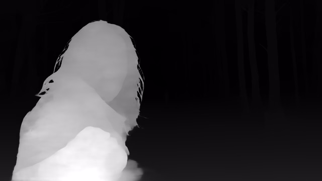 Depth Anything 3 Nested Giant-Large 1.1 depth map of Horror forest
