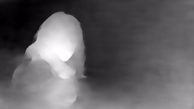 Depth Anything 3 Small depth map of Horror forest