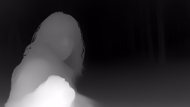 Distill Any Depth Small depth map of Horror forest