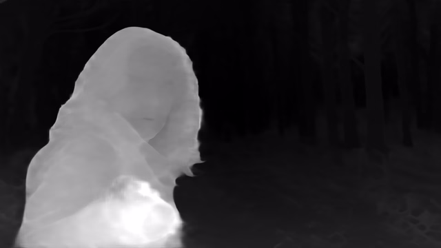 Metric3D v2 ViT-giant2 depth map of Horror forest