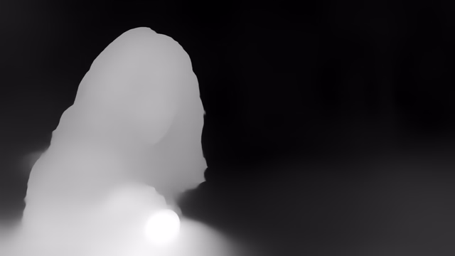 MiDaS 3.0 DPT-Large 384 depth map of Horror forest