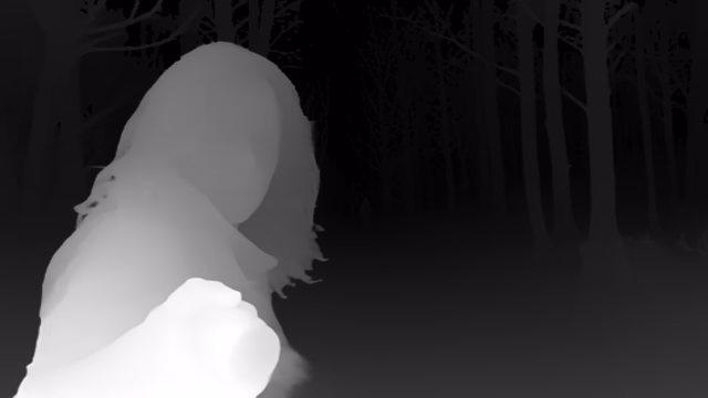 MoGe-2 ViT-L depth map of Horror forest