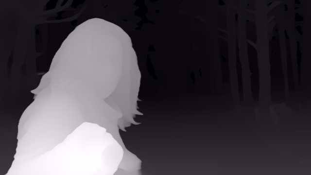 MoGe ViT-L depth map of Horror forest