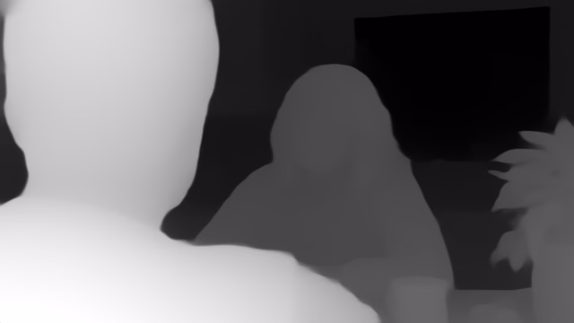 Depth Anything V1 Base depth map of Kitchen dialogue