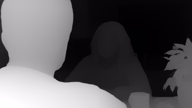 Depth Anything V2 Small depth map of Kitchen dialogue