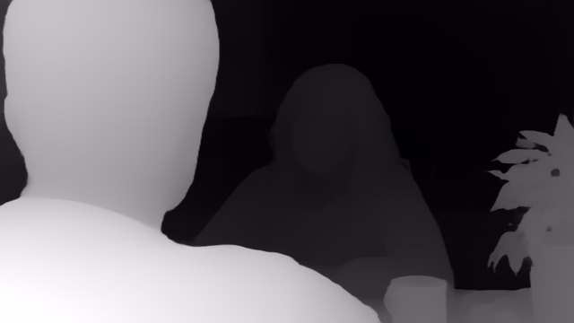 Depth Anything V2 Small depth map of Kitchen dialogue
