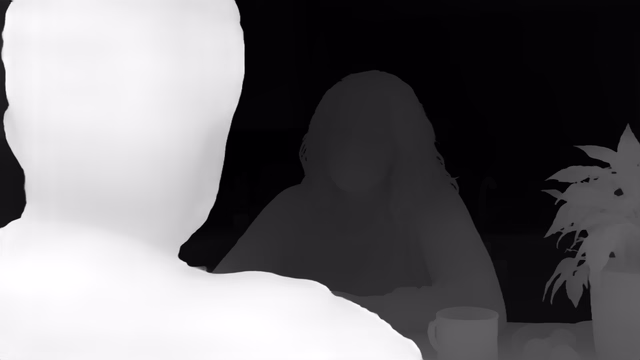 Depth Anything 3 Metric Large depth map of Kitchen dialogue