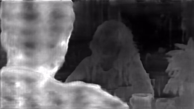 DPT DINOv2-Giant KITTI depth map of Kitchen dialogue