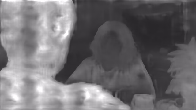 DPT DINOv2-Large KITTI depth map of Kitchen dialogue