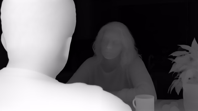 Lotus-D v2.0 Disparity depth map of Kitchen dialogue