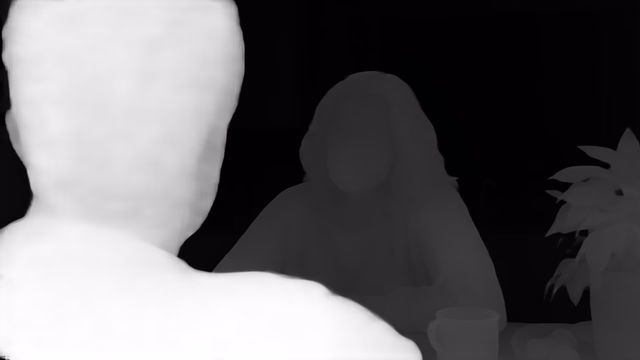 Metric3D v2 ViT-Large depth map of Kitchen dialogue