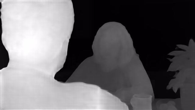 Metric3D v2 ViT-Small depth map of Kitchen dialogue
