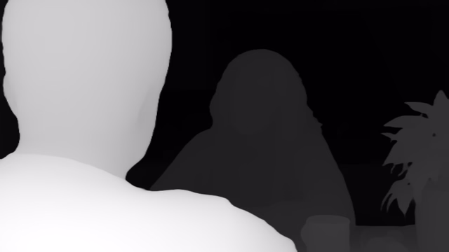 MoGe ViT-L depth map of Kitchen dialogue