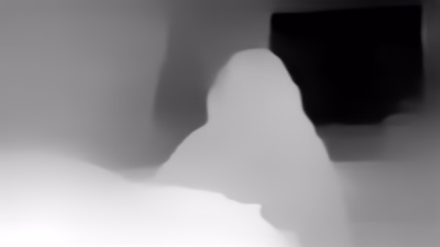 MiDaS DPT-Swin2-Tiny depth map of Kitchen dialogue