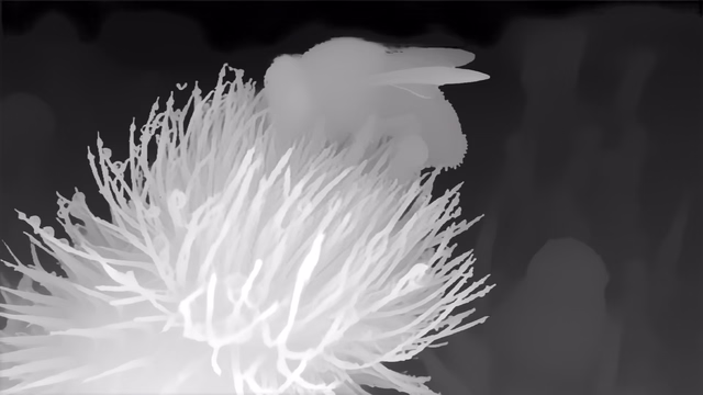 Depth Anything V3 Mono Large depth map of Macro, bee