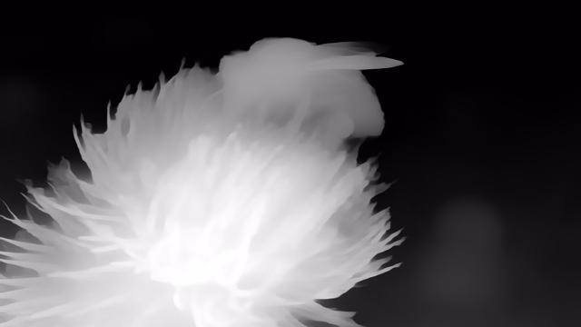 Depth Anything V1 Large depth map of Macro, bee