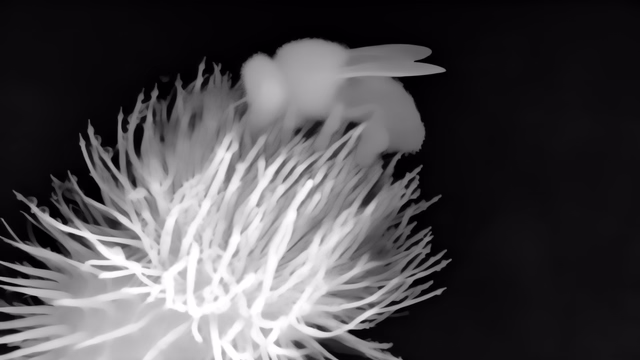 Lotus-D v2.0 Disparity depth map of Macro, bee