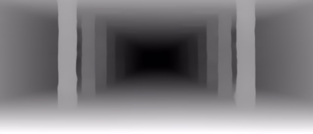 Depth Anything V1 Base depth map of Metro corridor
