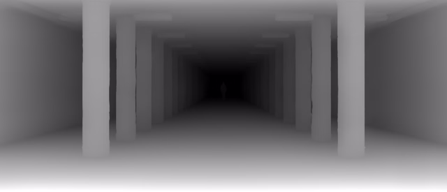 Distill Any Depth Base depth map of Metro corridor