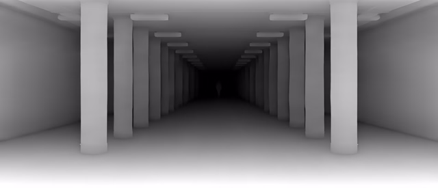 Iris depth map of Metro corridor