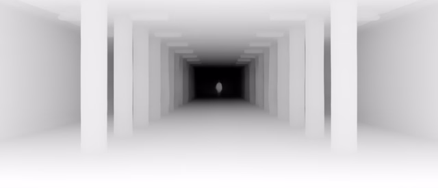 Marigold Depth E2E-FT depth map of Metro corridor