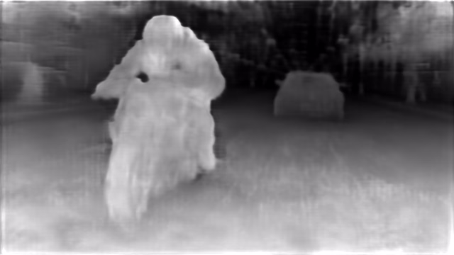 DPT DINOv2-Giant KITTI depth map of Motorcycle chase