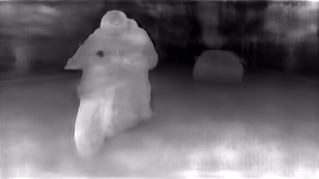 DPT DINOv2-Large KITTI depth map of Motorcycle chase